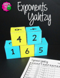 Exponents Yahtzy Dice Game Grades 5 - 6