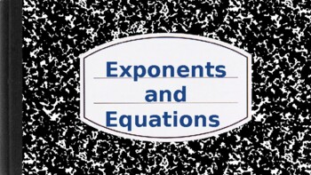 Preview of Exponents and Equations Vocabulary Powerpoint