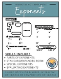 Exponents and Evaluating Exponents Guided Notes