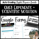 Exponents and Scientific Notation Google Forms Quiz