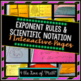 Exponent Rules and Scientific Notation Interactive Notebook Pages
