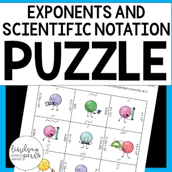 Preview of Exponents and Scientific Notation Puzzle