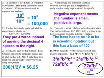 unit exponents and scientific notation homework 2 answers