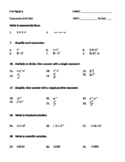 Exponents and Scientific Notation Test - EDITABLE!