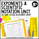 Exponents and Scientific Notation Unit | Properties of Exponents 8th Grade Notes