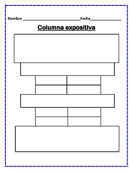 Preview of Expository Column Graphic Organizer for STAAR Writing - Spanish