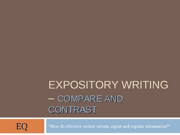 Preview of Expository - Compare and Contrast
