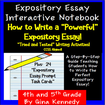 Preview of Expository Essay Interactive Notebook, Organizers, Prompts; Complete Guide!