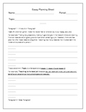 Expository Essay (5 paragraphs) Planning Sheet