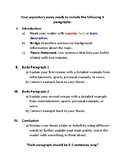 Expository Essay Anchor Chart