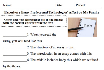 Preview of Expository Essay Examination and Creation Kit