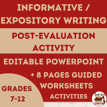 Preview of Expository Essay Mastery: Interactive Post-Evaluation Toolkit for Grades 7-12