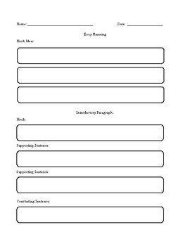 Expository Essay Planning Packet by Natalie Blood | TpT