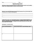 Expository Essay Planning Sheet/Outline