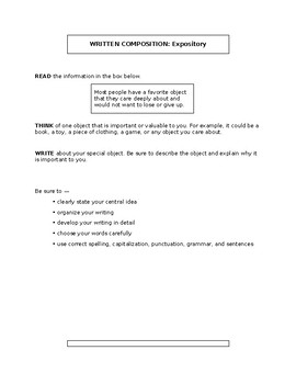 Preview of Expository Essay Prompts - 4th Grade