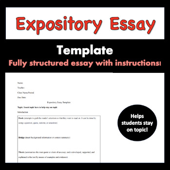 Preview of Expository Essay Template