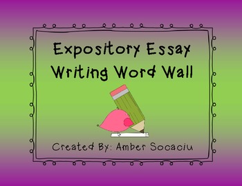 Preview of Expository Essay Writing Word Wall Posters