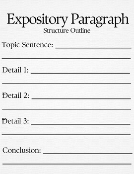 Preview of Expository Graphic Organizer