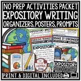 Expository Informative Writing Prompts Graphic Organizers 