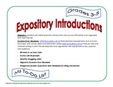Expository Introductions Task Cards