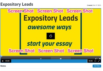 Preview of Expository Leads Minilesson Video and Worksheet