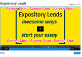 Expository Leads Minilesson Video and Worksheet