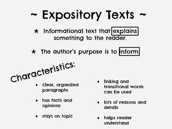 Preview of Expository NF Anchor Chart