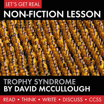 Preview of Expository, Non-Fiction Lesson on Modern Issues: Trophy Syndrome  CCSS