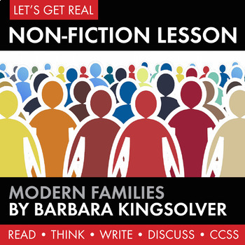 Preview of Expository, Non-Fiction Lesson on Modern Issues: Traditional Families?