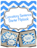 Expository Sentence Starter Transition Cards Flipbook