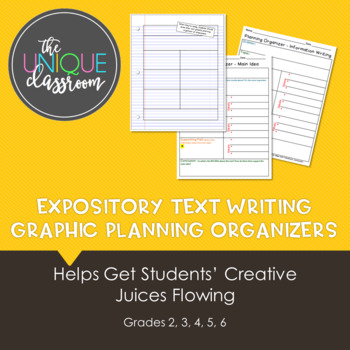 Preview of Expository Text Writing Graphic Planning Organizers