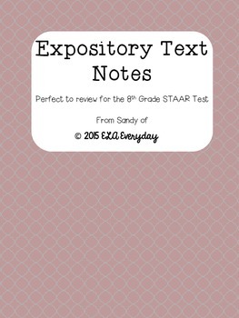 Preview of Expository Text Notes - 8th Grade