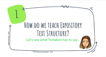 Preview of Expository Text Structure - The Teacher's Guide