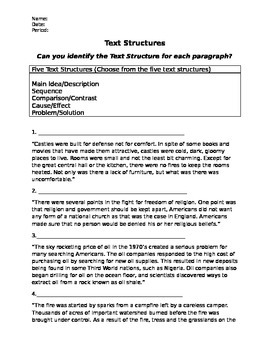 Preview of Expository Text Structures Quiz