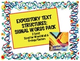 Expository Text Structures Signal Words Card Pack: Word Wa