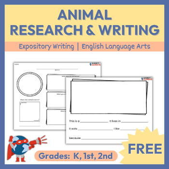 Preview of Expository Writing Activities | ELA | Animal Habitats | K-2