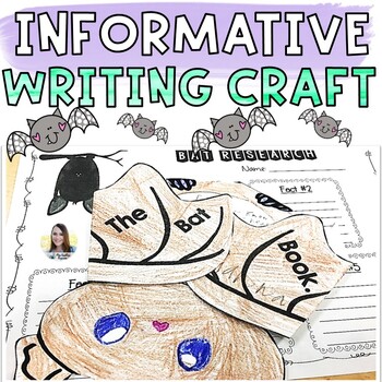 Preview of Informative Writing Craft | Research Project | Expository Bat Craftivity