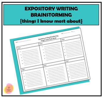 expository essay brainstorming