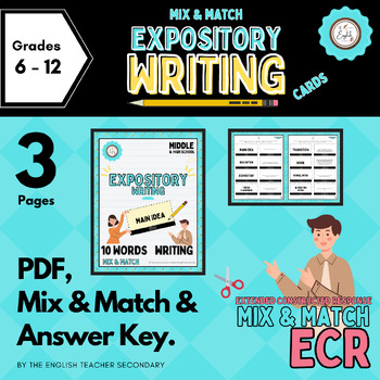 Preview of Expository Writing ECR Mix & Match