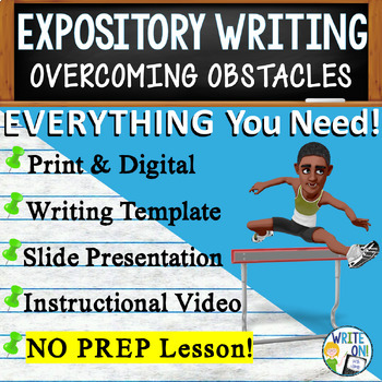 Preview of Expository Writing Prompt, Informative Essay Writing - Overcoming Obstacles