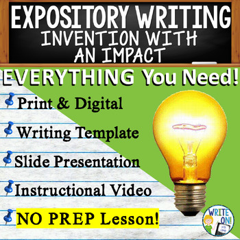 Preview of Expository Writing Prompt, Informative Essay Outline - Invention with an Impact