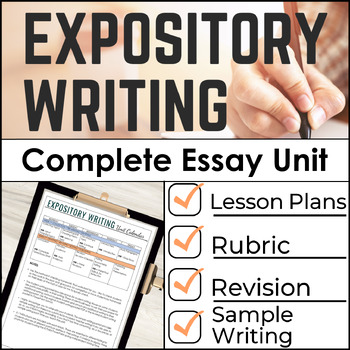 Preview of Expository Writing Essay Unit 2 Weeks of Lessons & Student Writing, High School