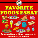 Favorite Foods Essay Expository Writing  Grades 2 - 4
