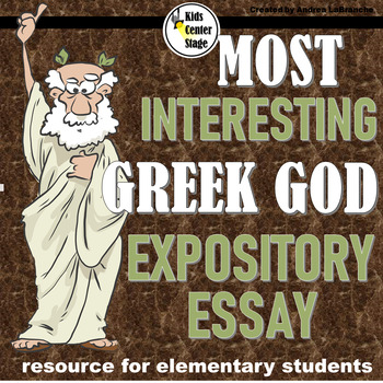 Preview of Greek God Essay Expository Writing Grades 2-4