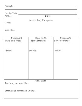 Expository Writing Graphic Organizer by Morgan Sanders | TpT