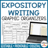 Expository Writing Graphic Organizers | Editable | Distanc