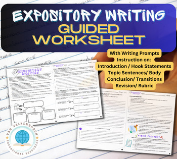 Preview of Expository Writing Guided Worksheet / Planner