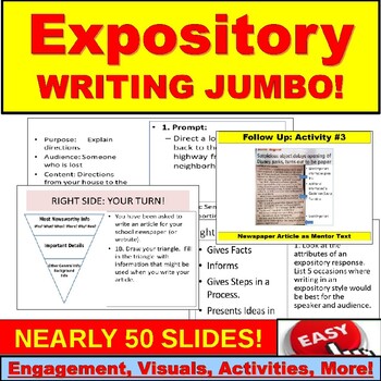 Preview of Expository Writing JUMBO PowerPoint, Google Slides