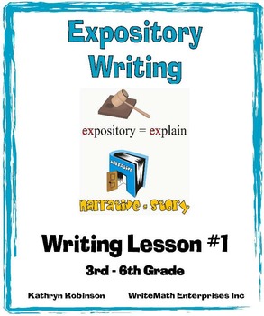 Preview of Expository Writing Lessons for 3rd - 6th Grade - Full Week