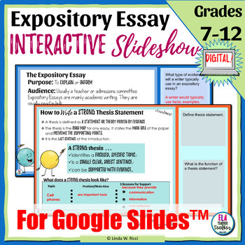 Preview of Expository Writing Overview Interactive Slideshow